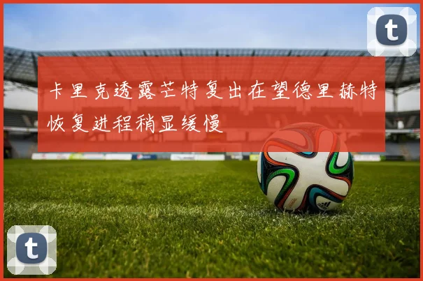 卡里克透露芒特复出在望德里赫特恢复进程稍显缓慢